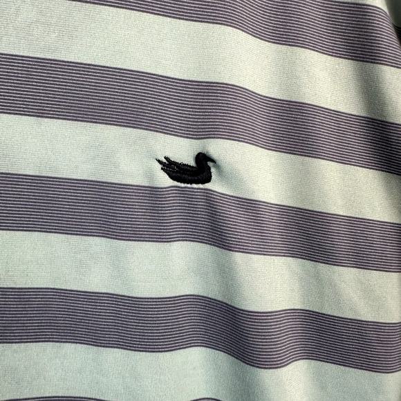 Southern Marsh Bermuda Performance Polo Men's Size L Stripes Davis Slate Mint - Picture 4 of 8
